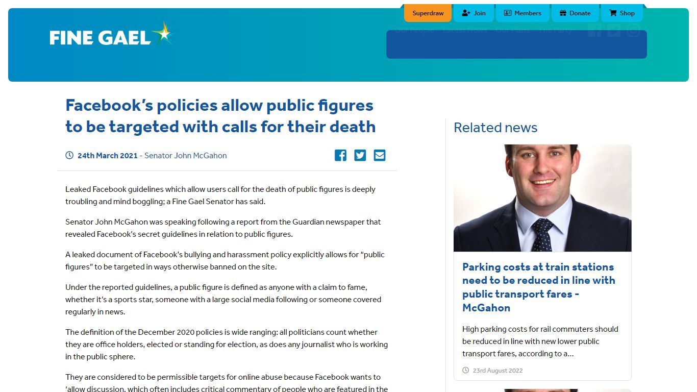 Facebook’s policies allow public figures to be targeted with calls for ...